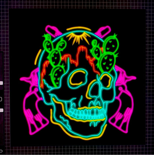 Neon Skull Graphic